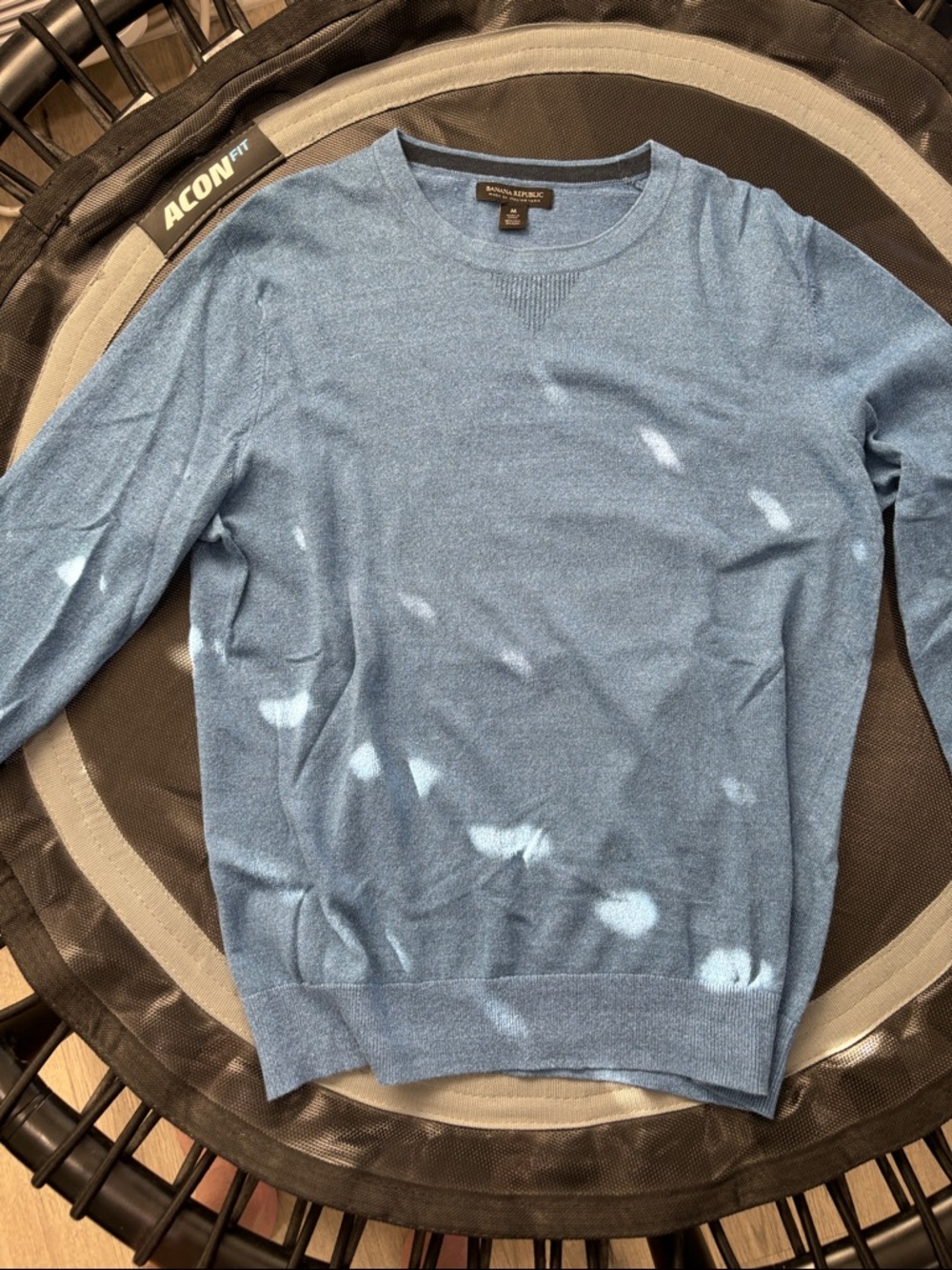 Banana Republic Men’s Crewneck Sweater - Dusty Blue - 90% Linen